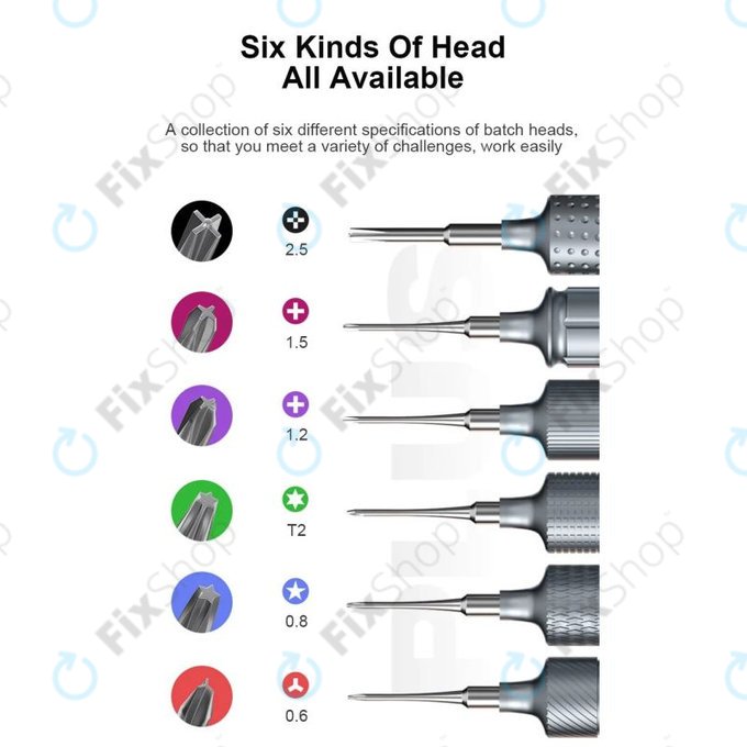 Комплект отвертки Torx, Tri-Point, Cross - 6 броя, Mechanic KING KONG+