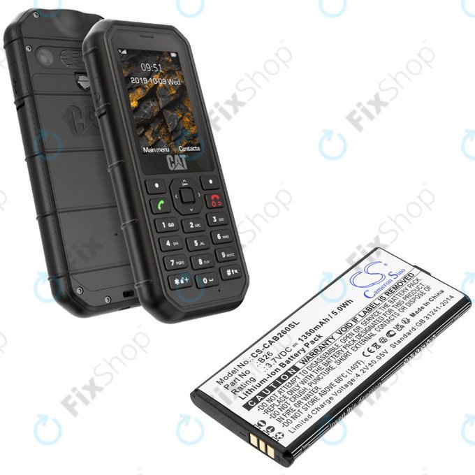 Батерия за Cat B26, 1350mAh, Li-Ion, 3.7V, B26, HQ