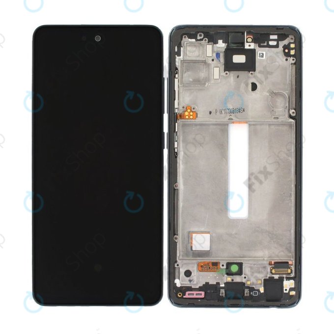 дисплей за Samsung A52 A525F, A526B, Тъчскрийн и рамка, GH82-25524A, GH82-25526A, GH82-25754A, GH82-25602A, Awesome Black, Genuine Service Pack