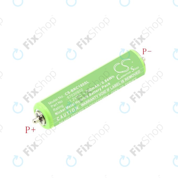 Батерия за Braun 1000, 180, 2000, 3000, 4735, 5411, Cruzer1, Cruzer Z20, 700mAh, Ni-MH, 1.2V, 67030922, HQ