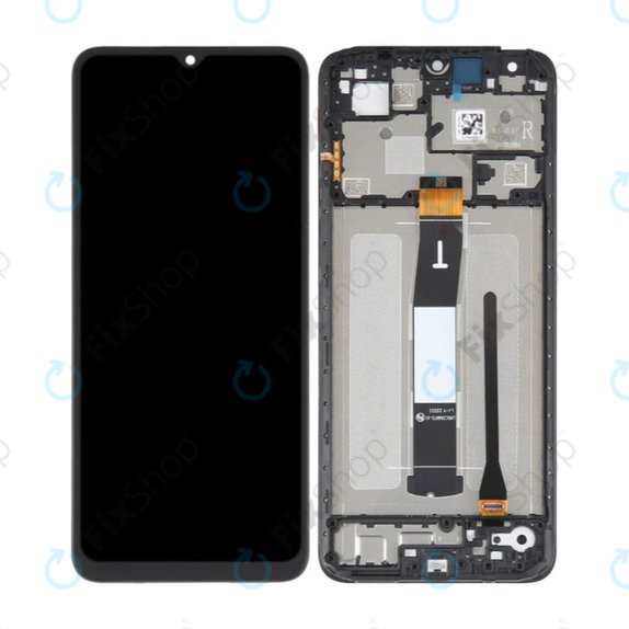 дисплей за Xiaomi Redmi 12C 22120RN86G 22126RN91Y, Тъчскрийн и рамка, черен, Black, TFT