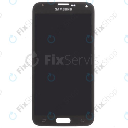 дисплей OLED за Samsung S5 Mini G800F, Тъчскрийн без рамка, GH97-16147A, Charcoal Black, Genuine Service Pack