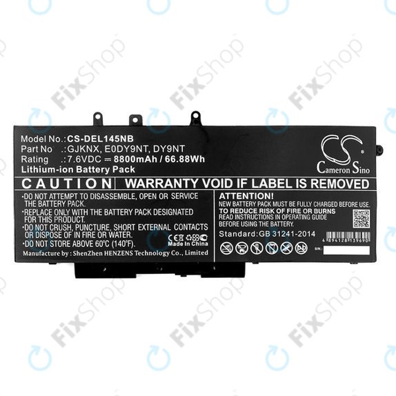 Батерия за Dell Latitude 14 5490, Latitude 14 5491, 8800mAh, Li-Ion, 7.6V, 00JWGP, HQ