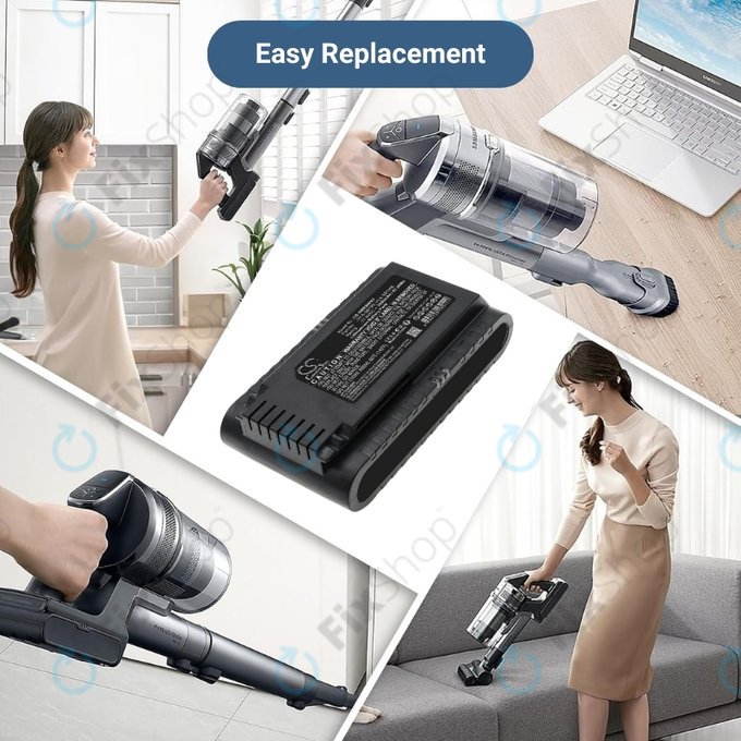 Батерия за Samsung Jet 75, 75 Multi, 75 Premium, VS70, 90, VS9000, VCA-SBT90, VCA-SBT90E, DJ96-00221A, Li-Ion 21.6V 2000mAh, HQ