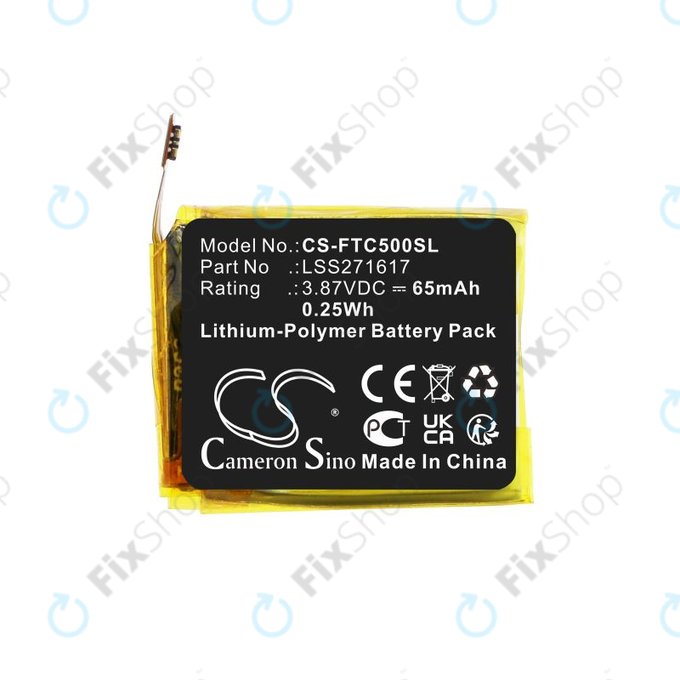 Батерия за Fitbit Charge 5, 65mAh, Li-Pol, 3.87V, LSS271617, HQ