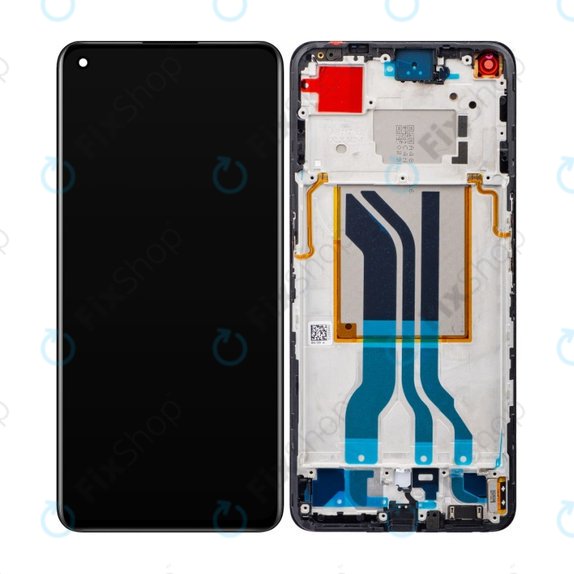 дисплей OLED за Realme GT 2 5G RMX3310 RMX3312, Тъчскрийн и рамка, Steel Black