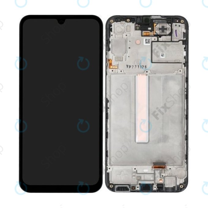 дисплей за Samsung A25 A256B, Тъчскрийн и рамка, GH82-33214A, черен, Black, Genuine Service Pack