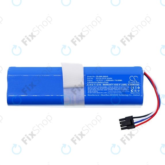 Батерия за Xiaomi Dreame Bot L10s Ultra Gen2, 5200mAh, Li-Ion, 14.4V, P2150-4S2P-KLYEV, R2228-4S2P-MMBK, HQ