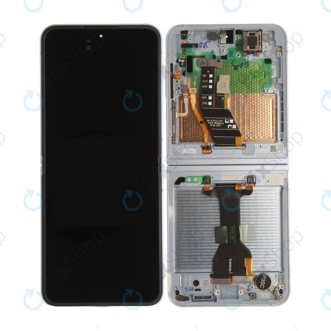 Дисплей за Samsung Z Flip 6 F741B, Light Blue, Тъчскрийн с рамка, GH82-35014C Genuine Service Pack