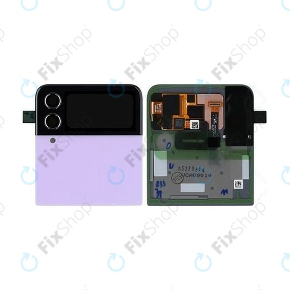 дисплей за Samsung Z Flip 4 F721B, външен, Тъчскрийн и рамка, GH97-27947B, Bora Purple, Genuine Service Pack