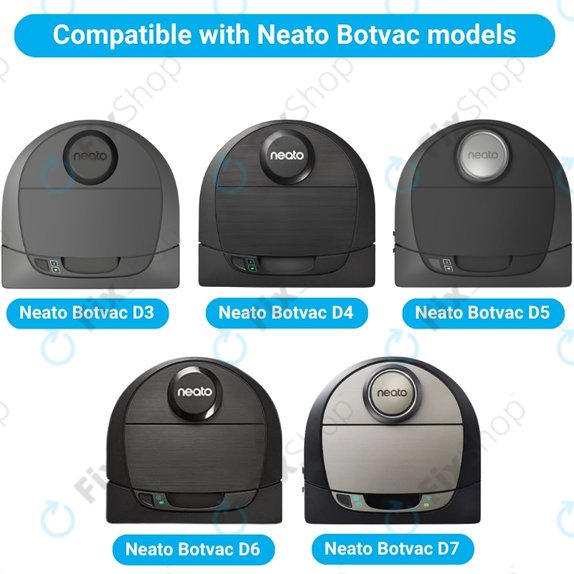 Комплект резервни части за Neato Botvac D3, D4, D5, D6, D7 (1x Основна четка, 2x Филтър, 2x Странична четка)