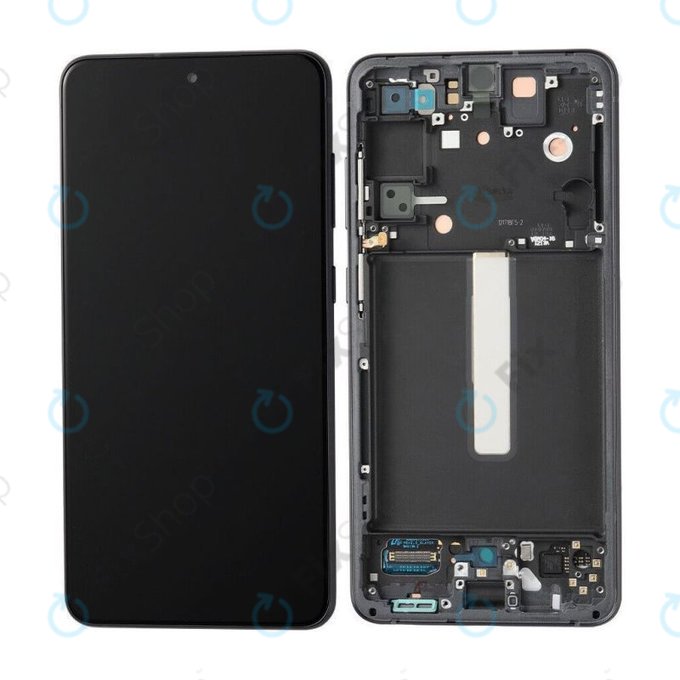 дисплей OLED за Samsung S21 FE G990B, Тъчскрийн и рамка, черен, Black