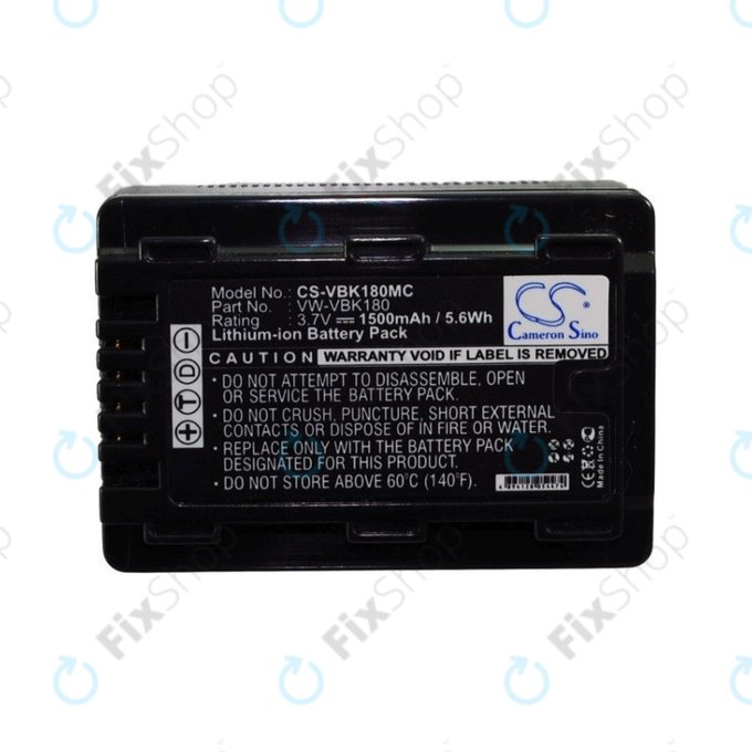 Батерия за Panasonic HDC, HC a SDR, 1500mAh, Li-Ion, 3.7V, VW-VBK180, HQ