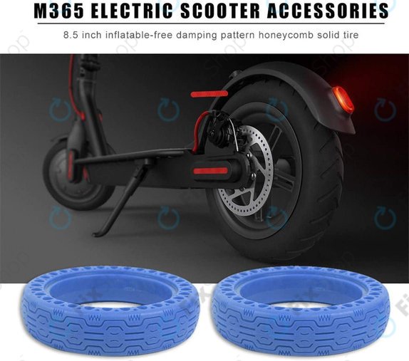 Издръжлива напълно безкамерна гума (Type 1) за Xiaomi Mi Electric Scooter 1S, 2 M365, Essential, Pro, Pro 2, син, Blue
