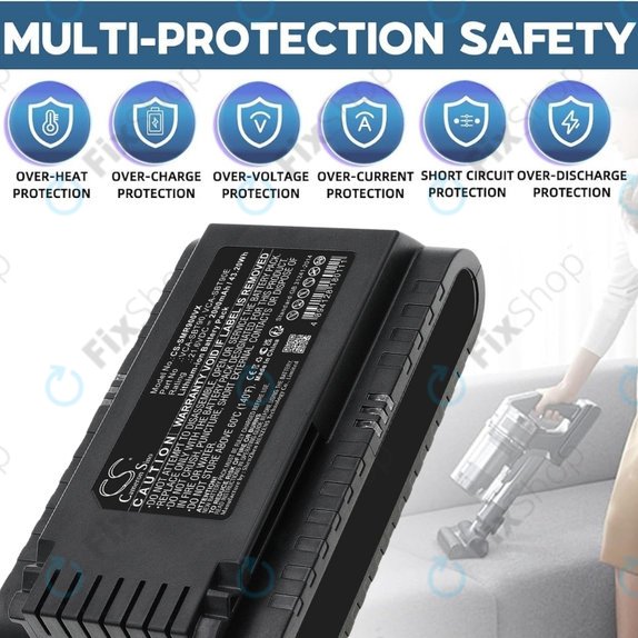 Батерия за Samsung Jet 75, 75 Multi, 75 Premium, VS70, 90, VS9000, VCA-SBT90, VCA-SBT90E, DJ96-00221A, Li-Ion 21.6V 2000mAh, HQ