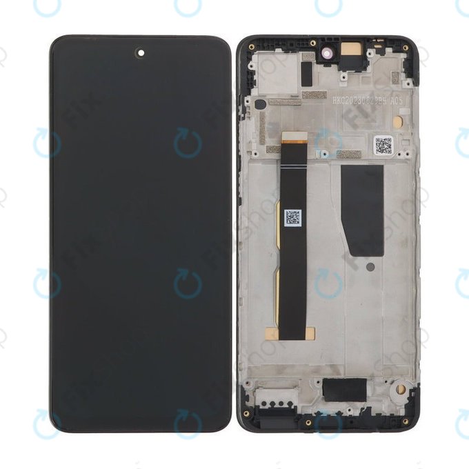Дисплей OLED за Motorola Moto G84 XT2347, Black, Тъчскрийн с рамка