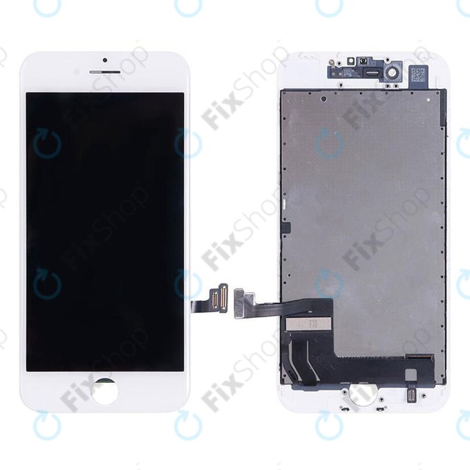 Дисплей за iPhone 7, White, Тъчскрийн с рамка