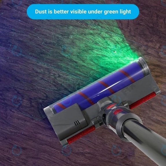 Подова глава с LED зелена светлина за Dyson V-series, Outsize