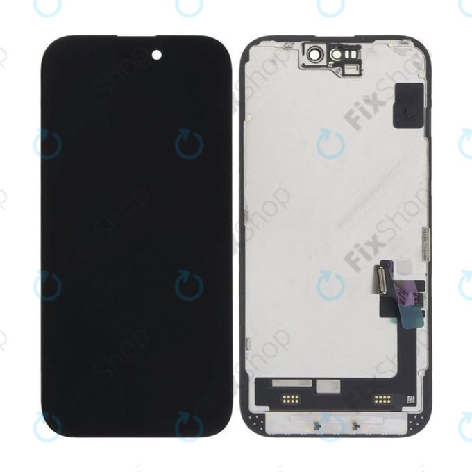 Дисплей Soft OLED за iPhone 15, Тъчскрийн с рамка, DIAGNOSTIC