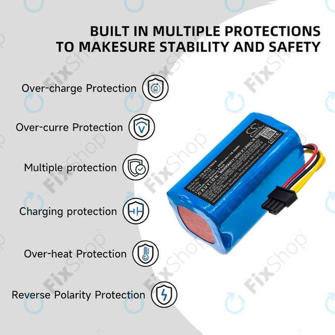 Батерия за Proscenic Cocoa Smart 780T, 790T, Summer P1s, P2s, VR1717, Li-Ion 14.8V 2600mAh, HQ