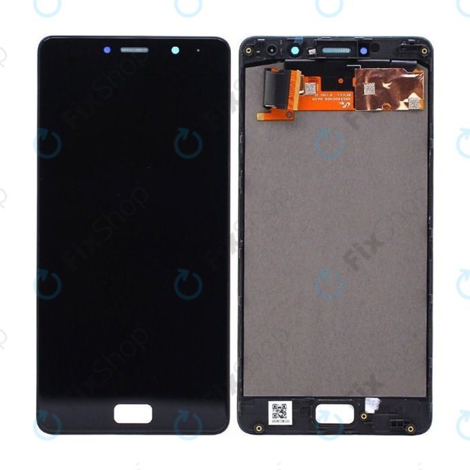 дисплей за Lenovo P2 P2a42, Тъчскрийн и рамка, черен, Black, TFT