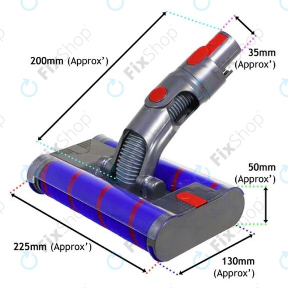 Двойна ролкова глава за Dyson V-series, Outsize