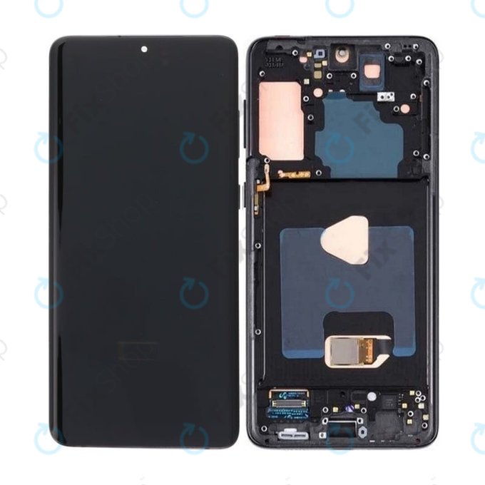 дисплей OLED за Samsung S21 Plus G996B, Тъчскрийн и рамка, Phantom Black