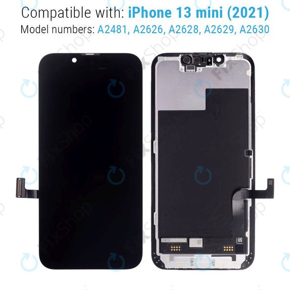 Дисплей Hard OLED за iPhone 13 Mini, Тъчскрийн с рамка, FixPremium