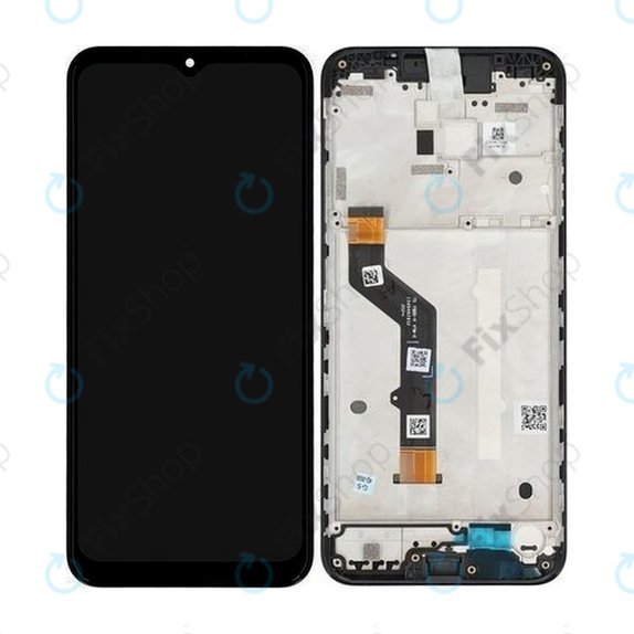 дисплей за Motorola Moto G9 Play, Тъчскрийн и рамка, 5D68C17397, черен, Black, Genuine Service Pack