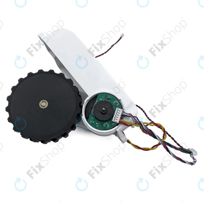 Колело с мотор за Xiaomi Mi Robot Vacuum Mop Pro (P), Viomi V2 Pro, V3, десен, Right, бял, White