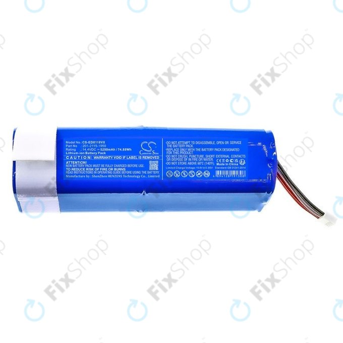 Батерия за Ecovacs Deebot X-series, T-series, N-series, 201-2115-1959, Li-Ion 14.4V 5200mAh, HQ