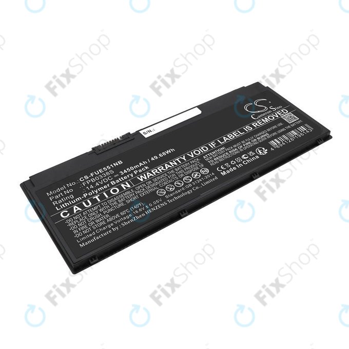 Батерия за Fujitsu Lifebook E4411, E448, E458, 3450mAh, Li-Pol, 14.4V, FPB0338S, HQ