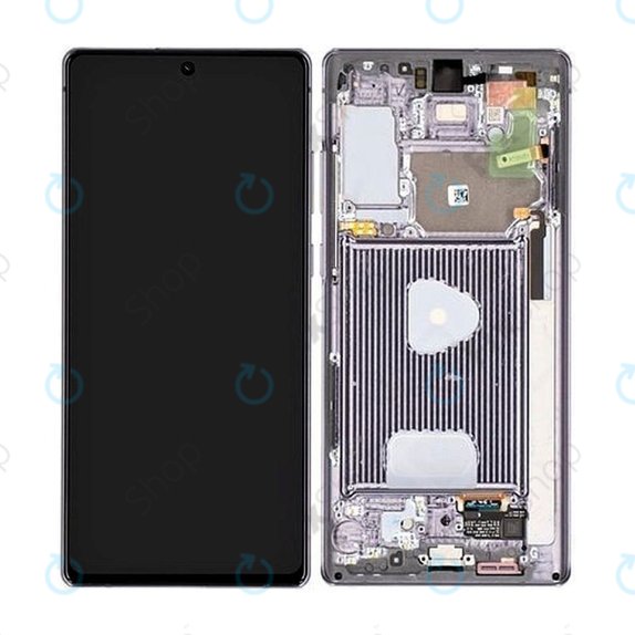 дисплей OLED за Samsung Note 20 N980B, Тъчскрийн и рамка, черен, Black
