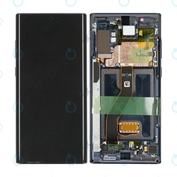 дисплей OLED за Samsung Note 10 Plus N975F, Тъчскрийн и рамка, черен, Black