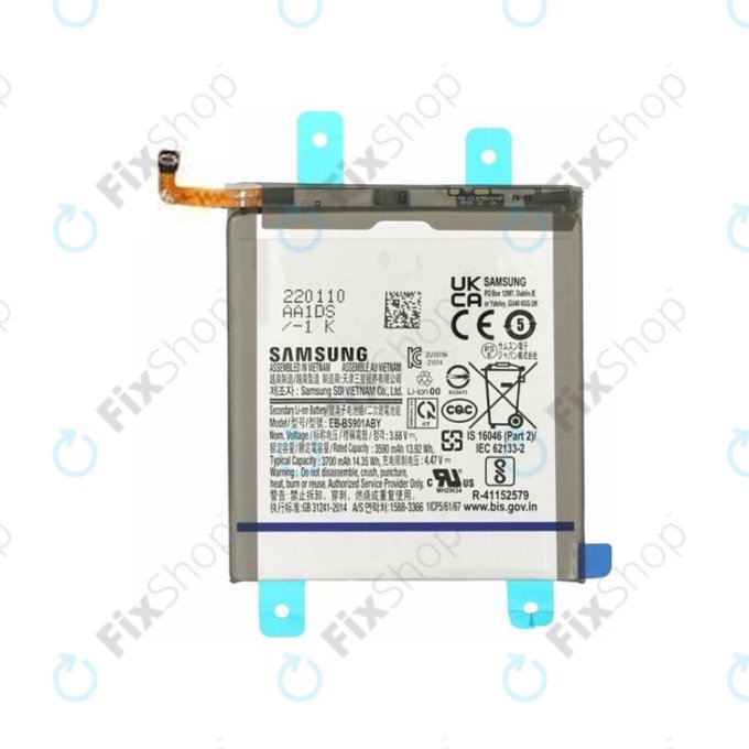 Батерия за Samsung S22 S901B, EB-BS901ABY, 3700mAh, GH82-27494A, Genuine Service Pack