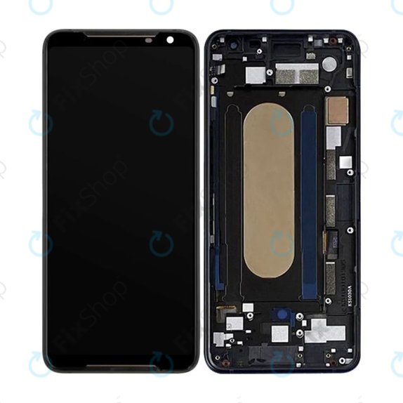 дисплей OLED за Asus ROG Phone 2 ZS660KL, Тъчскрийн и рамка, черен, Black