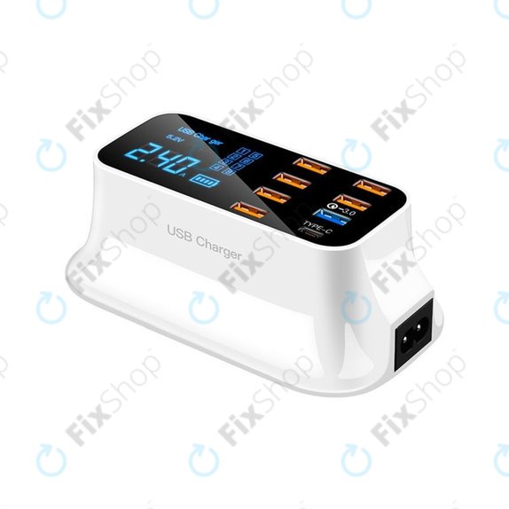 USB зарядна станция с USB 3.0 и USB-C, Asometech Model E