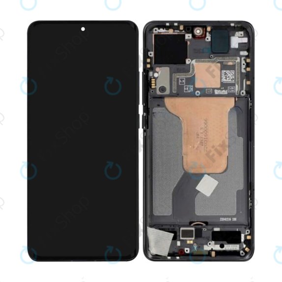 дисплей OLED за Xiaomi 12 2201123G 2201123C, Тъчскрийн и рамка, черен, Black