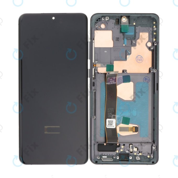 дисплей OLED за Samsung S20 Ultra G988F, Тъчскрийн и рамка, Cosmic Black