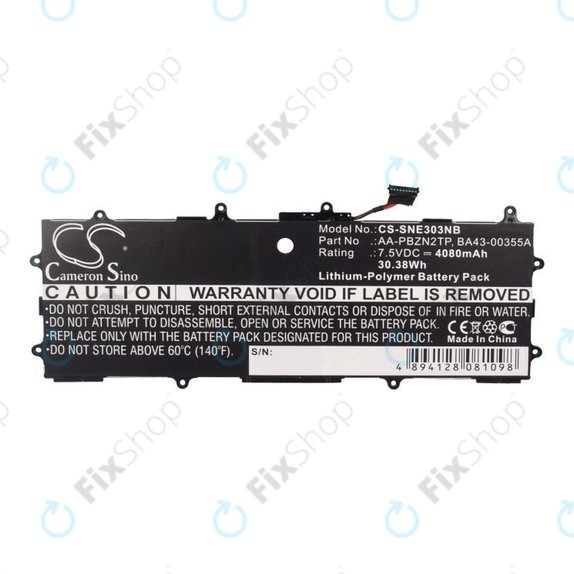 Батерия за Samsung Chromebook Series 3, 4080mAh, Li-Pol, 7.5V, AA-PBZN2TP, HQ