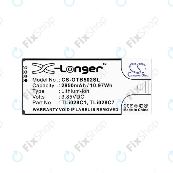 Батерия за Alcatel 1b 2020, Alcatel Ot-5002a, 2850mAh, Li-Ion, 3.85V, TLI028C1, HQ