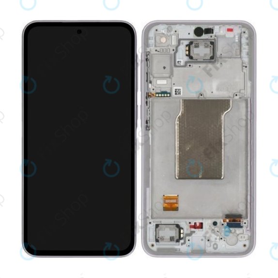 дисплей за Samsung A35 A356B, Тъчскрийн и рамка, GH82-34221C, Awesome Lilac, Genuine Service Pack