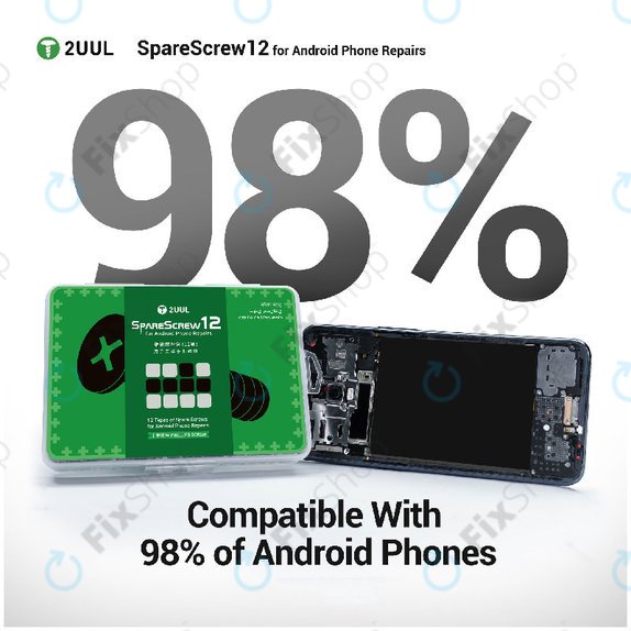 Комплект Phillips винтове за Android сервизи 2UUL SC12, 1200 бр.