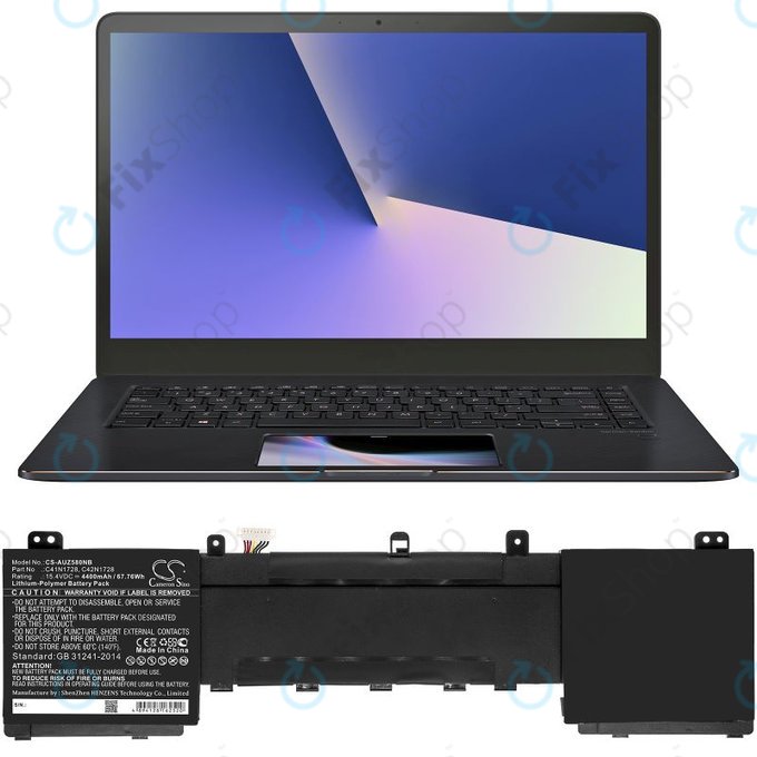 Батерия за Asus Zenbook Pro 15, 5500VE, UX550GD, 4400mAh, Li-Pol, 15.4V, C41N1728, HQ