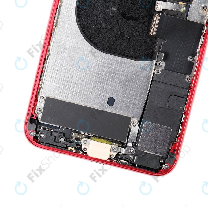 Заден калъф със малки части за iPhone 8 Plus, червен, Red
