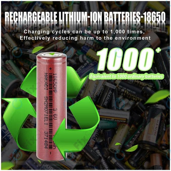 Акумулаторна литиево-йонна батерия 18650, 2000mAh, 3.6V