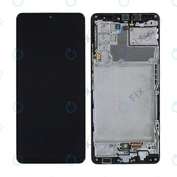 дисплей за Samsung A42 5G A426B, Тъчскрийн и рамка, GH82-24375A, GH82-24376A, Prism Dot Black, Genuine Service Pack
