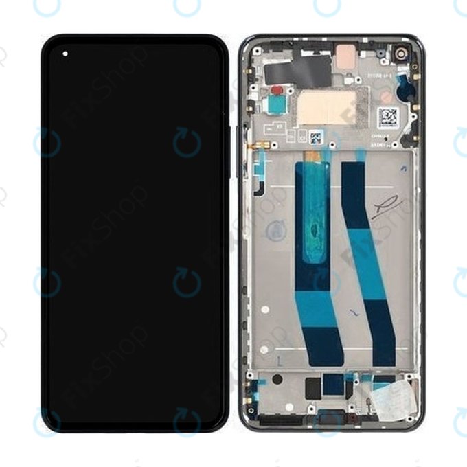 дисплей за Xiaomi 11 Lite 5G NE 2109119DG 2107119DC, Тъчскрийн и рамка, TFT, 5600030K9D00, Truffle Black, Genuine Service Pack