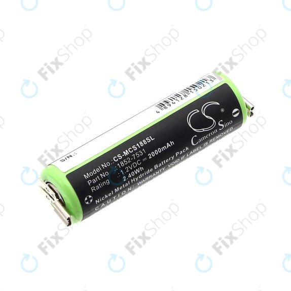 Батерия за Moser Easy Style 1881, 2000mAh, Ni-MH, 1.2V, 1852-7531, HQ