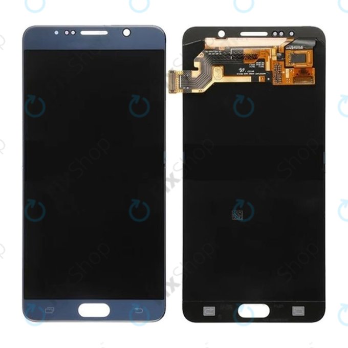 дисплей OLED за Samsung Note 5 N920F, Тъчскрийн без рамка, син, Blue